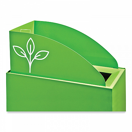 Mixx Recycling Center Lid, Topper Style, 9.87w x 19.87d x 0.62h, Green (9449GN)