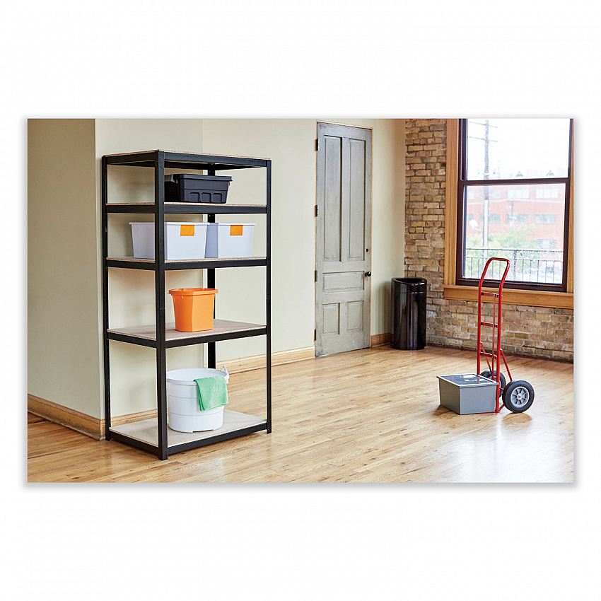 Open Top Oval Waste Receptacle, 14 gal, Steel, White (9921WH)