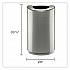 Open Top Round Waste Receptacle, 30 gal, Steel, Silver (9920SL)