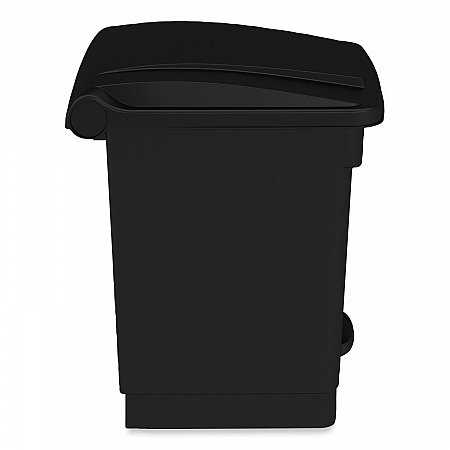 Plastic Step-On Receptacle, 8 gal, Metal, Black (9924BL)