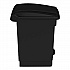 Plastic Step-On Receptacle, 8 gal, Metal, Black (9924BL)
