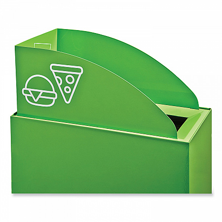 Mixx Recycling Center Lid, Topper Style, 9.87w x 19.87d x 0.62h, Green (9449GN)