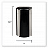Open Top Oval Waste Receptacle, 14 gal, Steel, Black (9921BL)
