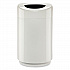 Open Top Round Waste Receptacle, 30 gal, Steel, White (9920WH)