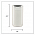 Open Top Oval Waste Receptacle, 14 gal, Steel, White (9921WH)