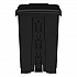 Plastic Step-On Receptacle, 12 gal, Plastic, Black (9925BL)