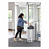 Waste Receptacle, 15 gal, Steel, Stainless Steel/Black (9871)