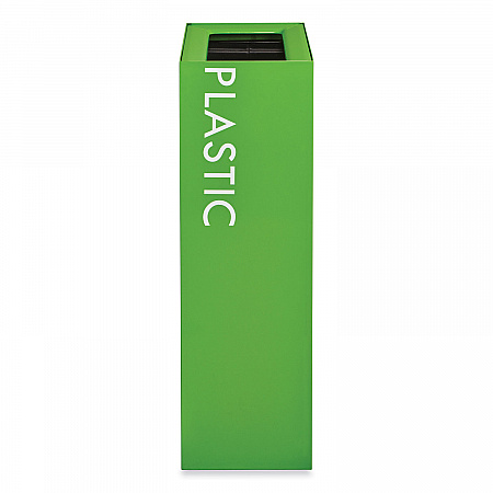 Mixx Recycling Center Rectangular Receptacle, 29 gal, Steel, Green (9448GN)