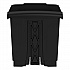 Plastic Step-On Receptacle, 8 gal, Metal, Black (9924BL)