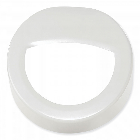 Open Top Round Waste Receptacle, 30 gal, Steel, White (9920WH)