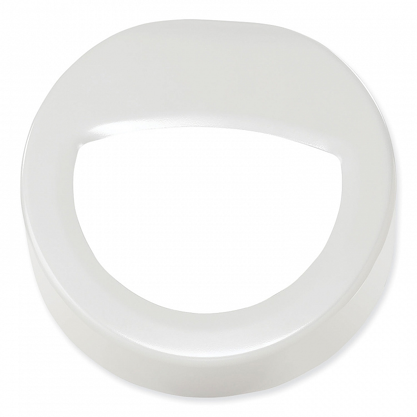 Open Top Round Waste Receptacle, 30 gal, Steel, White (9920WH)