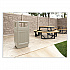 Canmeleon Recessed Panel Receptacles, Side-Open, 38 gal, Polyethylene, Tan (9476TN)