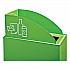 Mixx Recycling Center Lid, Topper Style, 9.87w x 19.87d x 0.62h, Green (9449GN)