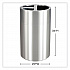Triple Recycling Receptacle, 40 gal, Steel, Brushed Aluminum (9941SS)