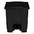 Plastic Step-On Receptacle, 8 gal, Metal, Black (9924BL)