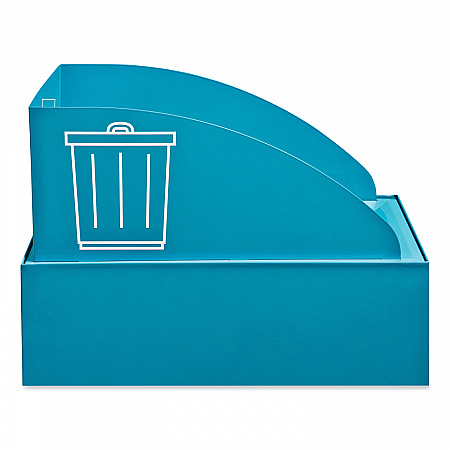 Mixx Recycling Center Lid, Topper Style, 9.87w x 19.87d x 0.62h, Blue (9449BU)