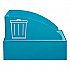 Mixx Recycling Center Lid, Topper Style, 9.87w x 19.87d x 0.62h, Blue (9449BU)