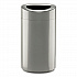 Open Top Oval Waste Receptacle, 14 gal, Steel, Silver (9921SL)