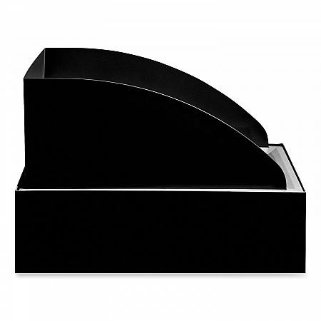 Mixx Recycling Center Lid, Topper Style, 9.87w x 19.87d x 0.62h, Black (9449BL)