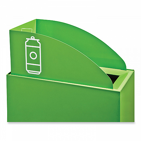 Mixx Recycling Center Lid, Topper Style, 9.87w x 19.87d x 0.62h, Green (9449GN)