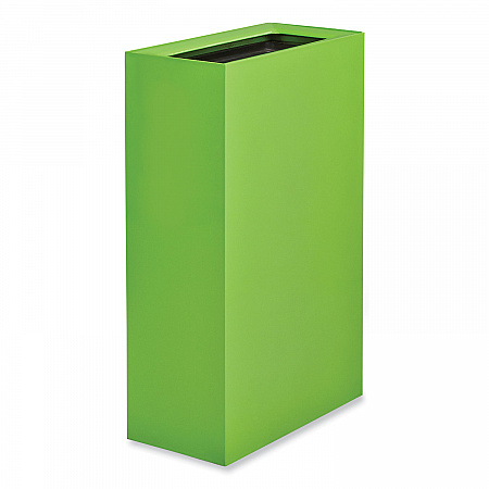 Mixx Recycling Center Rectangular Receptacle, 29 gal, Steel, Green (9448GN)