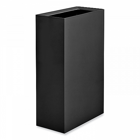 Mixx Recycling Center Rectangular Receptacle, 29 gal, Steel, Black (9448BL)