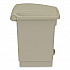 Plastic Step-On Receptacle, 8 gal, Metal, Tan (9924TN)