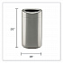 Open Top Oval Waste Receptacle, 14 gal, Steel, Silver (9921SL)