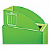 Mixx Recycling Center Lid, Topper Style, 9.87w x 19.87d x 0.62h, Green (9449GN)