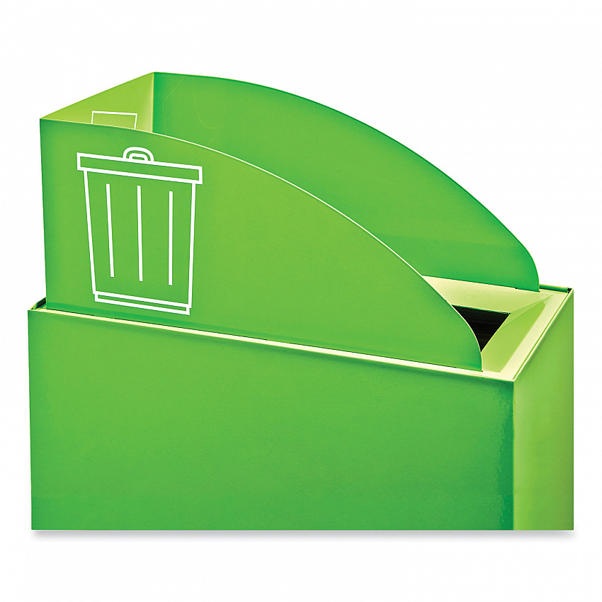Mixx Recycling Center Lid, Topper Style, 9.87w x 19.87d x 0.62h, Green (9449GN)