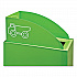 Mixx Recycling Center Lid, Topper Style, 9.87w x 19.87d x 0.62h, Green (9449GN)