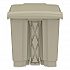 Plastic Step-On Receptacle, 8 gal, Metal, Tan (9924TN)