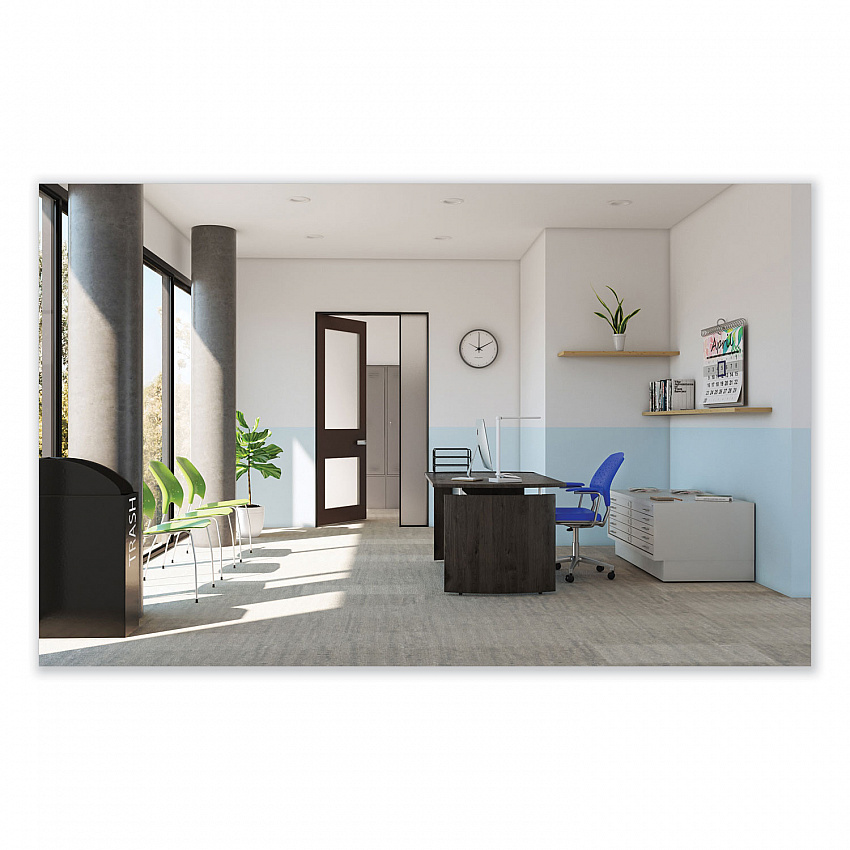 Mixx Recycling Center Lid, Topper Style, 9.87w x 19.87d x 0.62h, Black (9449BL)