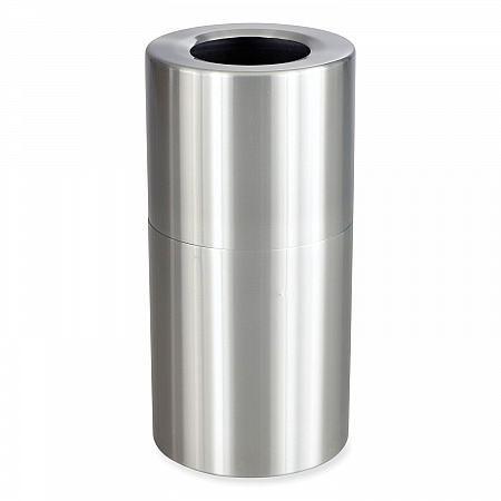 Single Recycling Receptacle, 20 gal, Steel, Brushed Aluminum (9942SS)