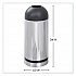 Waste Receptacle, 15 gal, Steel, Stainless Steel/Black (9871)