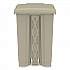 Plastic Step-On Receptacle, 12 gal, Plastic, Tan (9925TN)
