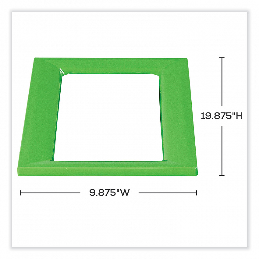 Mixx Recycling Center Lid, 9.87w x 19.87d x 0.82h, Green (9450GN)