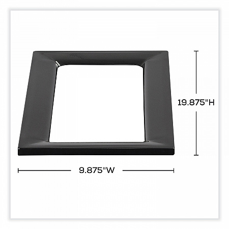 Mixx Recycling Center Lid, 9.87w x 19.87d x 0.62h, Black (9450BL)