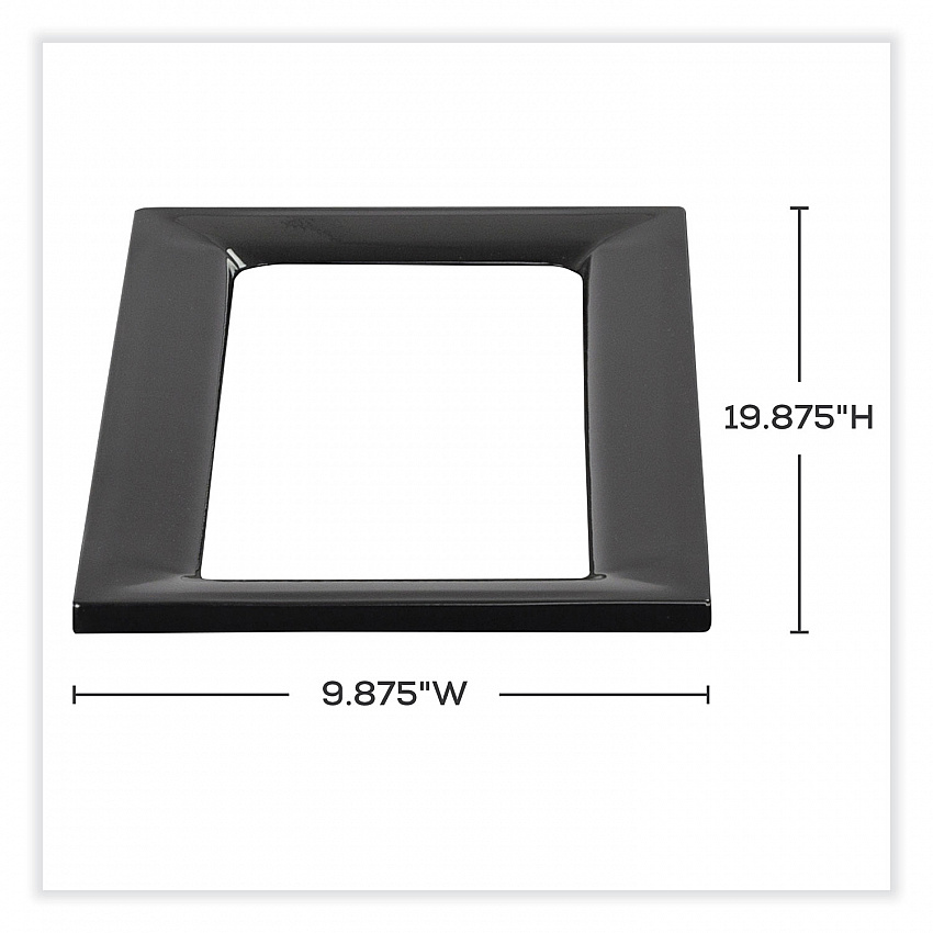 Mixx Recycling Center Lid, 9.87w x 19.87d x 0.62h, Black (9450BL)