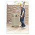 Canmeleon Recessed Panel Receptacles, Side-Open, 38 gal, Polyethylene, Tan (9476TN)