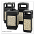 Canmeleon Aggregate Panel Receptacles, Top-Open, 38 gal, Polyethylene, Black (9471NC)
