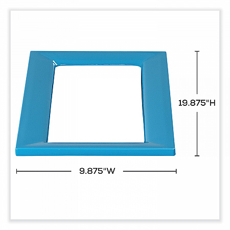 Mixx Recycling Center Lid, 9.87w x 19.87d x 0.62h, Blue (9450BU)