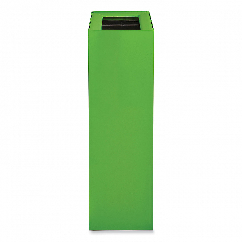 Mixx Recycling Center Rectangular Receptacle, 29 gal, Steel, Green (9448GN)