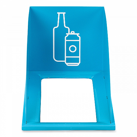 Mixx Recycling Center Lid, Topper Style, 9.87w x 19.87d x 0.62h, Blue (9449BU)