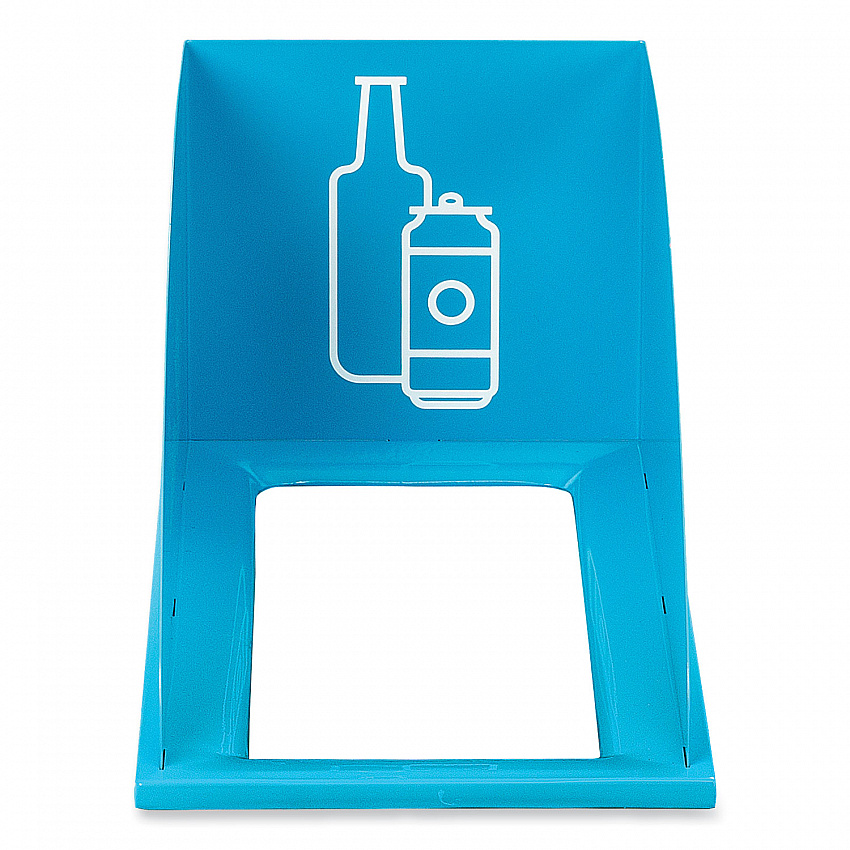 Mixx Recycling Center Lid, Topper Style, 9.87w x 19.87d x 0.62h, Blue (9449BU)