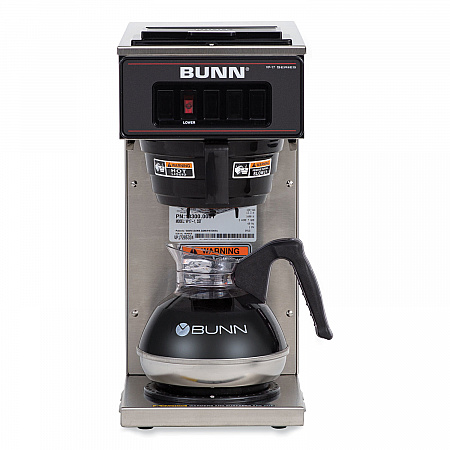 VP17-1 12-Cup Commercial Pourover Coffee Brewer, Stainless Steel/Black (133000001)
