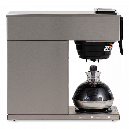 VP17-1 12-Cup Commercial Pourover Coffee Brewer, Stainless Steel/Black (133000001)