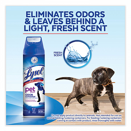 Disinfectant Spray II Pet Odor Eliminator, Fresh Scent, 15 oz Aerosol Spray, 12/Carton (99804CT)