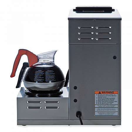 VP17-3 12-Cup Pour-Over Coffee Maker with Three Warmers, Stainless Steel/Black (133000003)