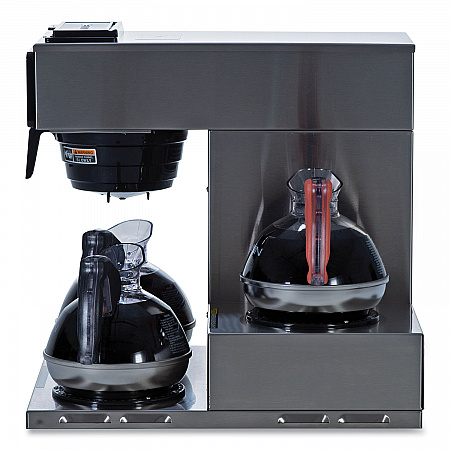 VP17-3 12-Cup Pour-Over Coffee Maker with Three Warmers, Stainless Steel/Black (133000003)